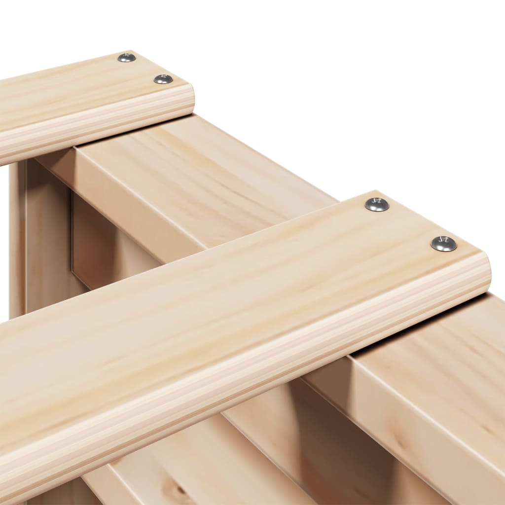 Sängram utan madrass 120x200 cm massiv furu