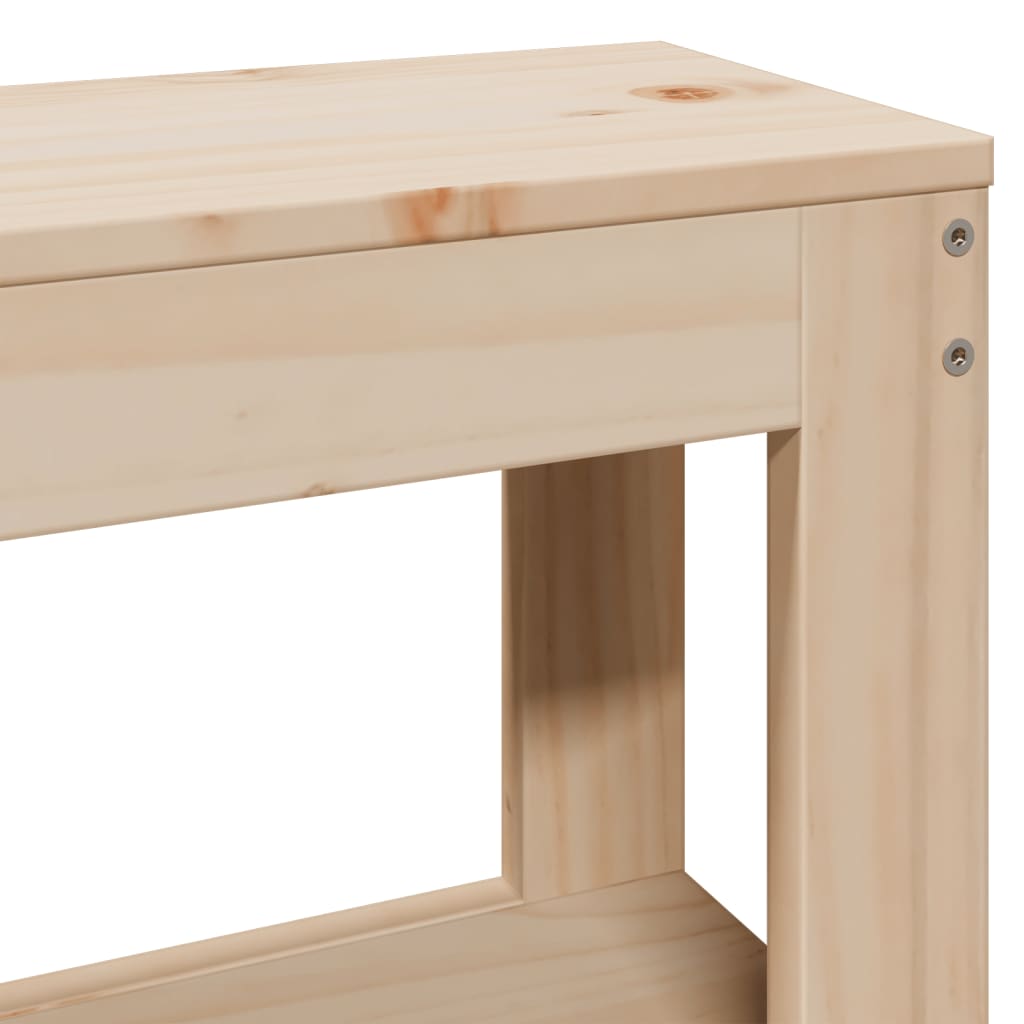 Sängram utan madrass 120x200 cm massiv furu