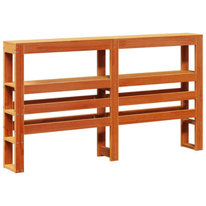 Sängram utan madrass vaxbrun 120x200 cm massiv furu