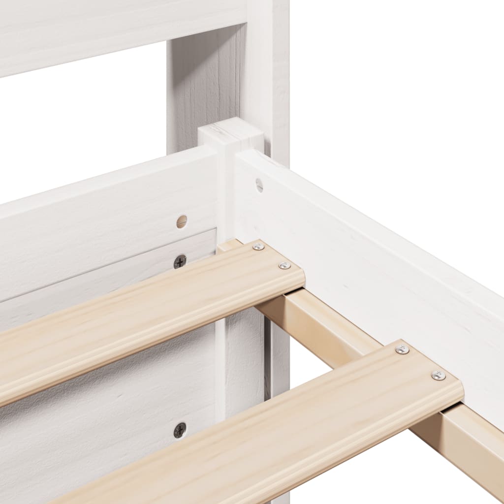 Sängram med huvudgavel utan madrass vit 180x200 cm