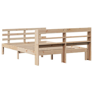 Sängram med huvudgavel 160x200 cm massiv furu