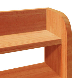 Sängram utan madrass vaxbrun 200x200 cm massiv furu