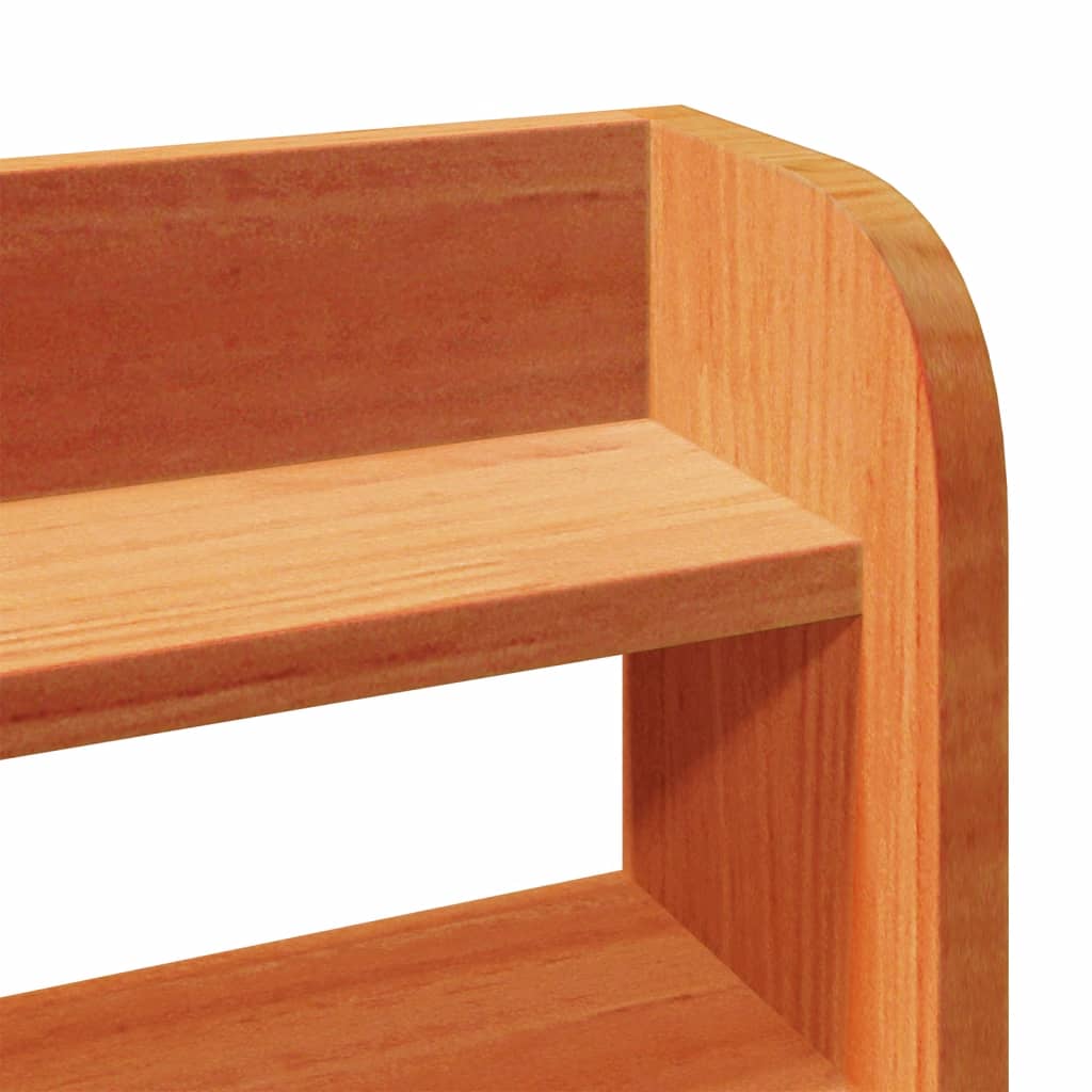 Sängram utan madrass vaxbrun 150x200 cm massiv furu