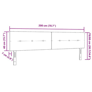LED huvuddyna med LED -remsljus Svart 200 cm Polyester