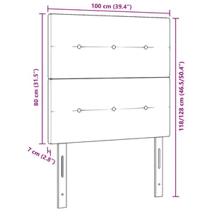 LED huvuddyna med LED -remsljus Svart 100 cm Polyester