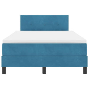 Bäddfjäder med madrass Mörkblå 120 x 200 cm Sammet