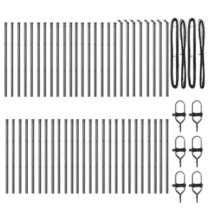 Stängselstolpe 52 pcs Grå 3,2 x 3,2 x 80 cm