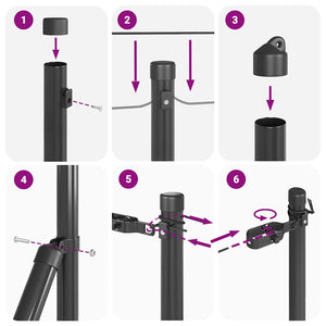 Stängselstolpe 52 pcs Grå 3,2 x 3,2 x 100 cm