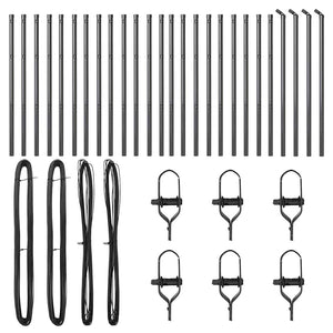 Stängselstolpe 26 pcs Grå 3,2 x 3,2 x 120 cm