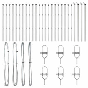 Stängselstolpe 26 pcs Grå 3,2 x 3,2 x 100 cm