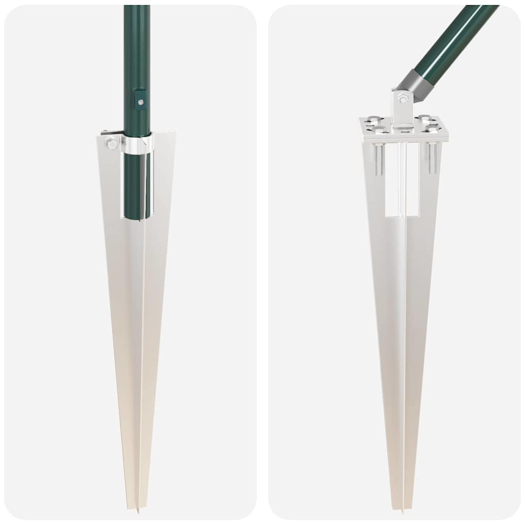 Stängselstolpe 52 pcs Grå 3,2 x 3,2 x 170 cm