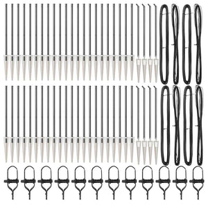 Stängselstolpe 52 pcs Grå 3,2 x 3,2 x 100 cm