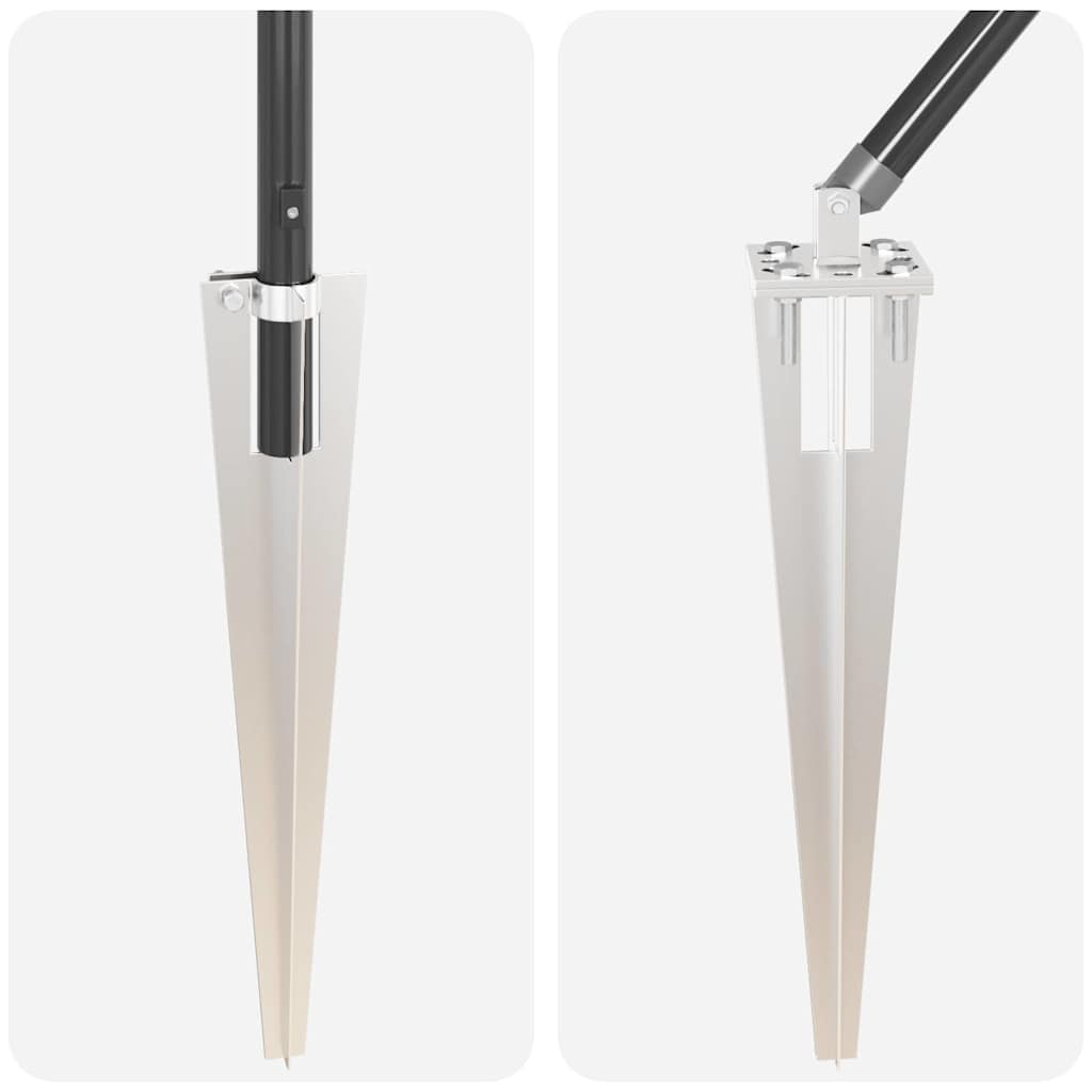 Stängselstolpe 52 pcs Grå 3,2 x 3,2 x 120 cm