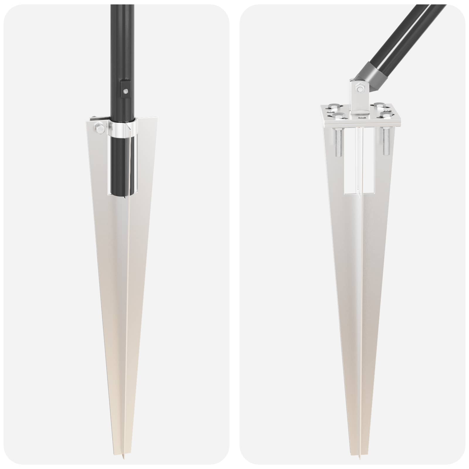 Stängselstolpe 52 pcs Grå 3,2 x 3,2 x 140 cm