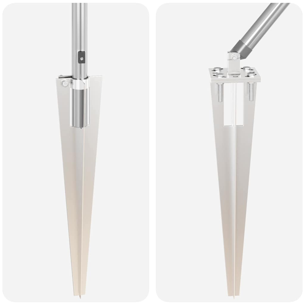 Stängselstolpe 26 pcs Grå 3,2 x 3,2 x 60 cm