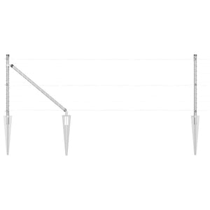 Stängselstolpe 26 pcs Grå 3,2 x 3,2 x 60 cm