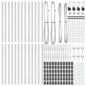 Stängselstolpe 26 pcs Grå 3,2 x 3,2 x 60 cm
