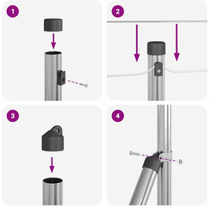 Stängselstolpe 52 pcs Grå 3,2 x 3,2 x 120 cm