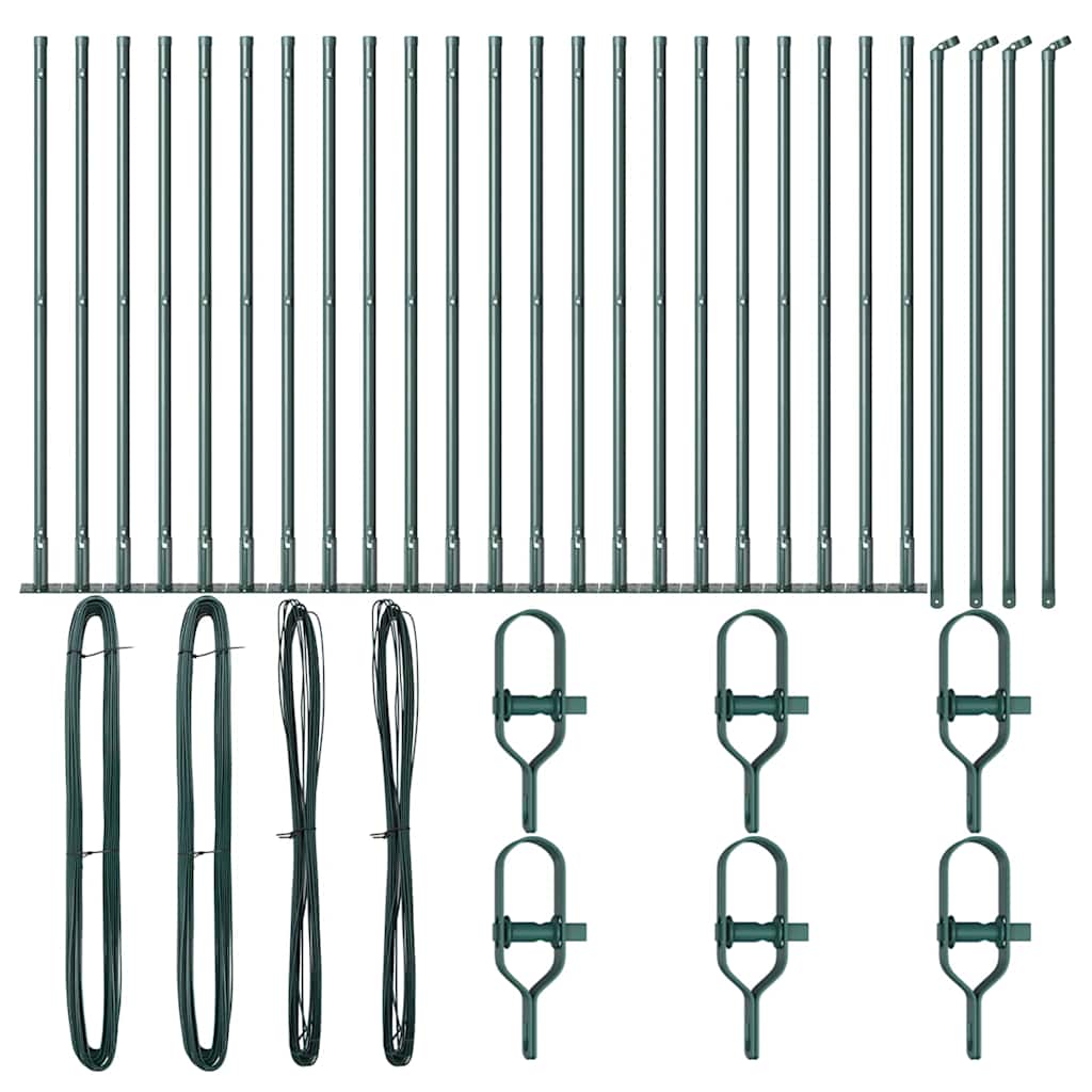 Stängselstolpe 26 pcs Grå 3,2 x 3,2 x 50 cm