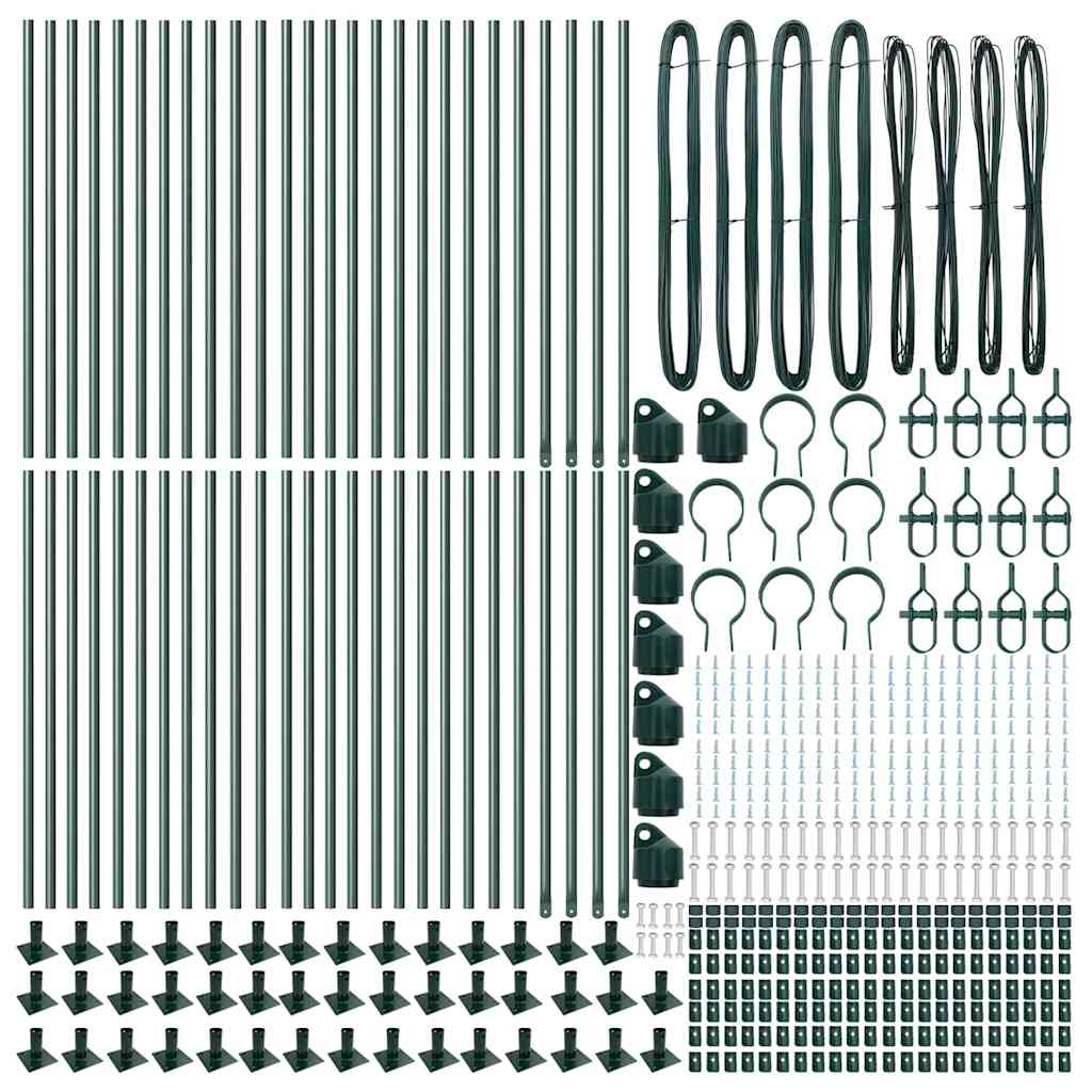 Stängselstolpe 52 pcs Grå 3,2 x 3,2 x 90 cm