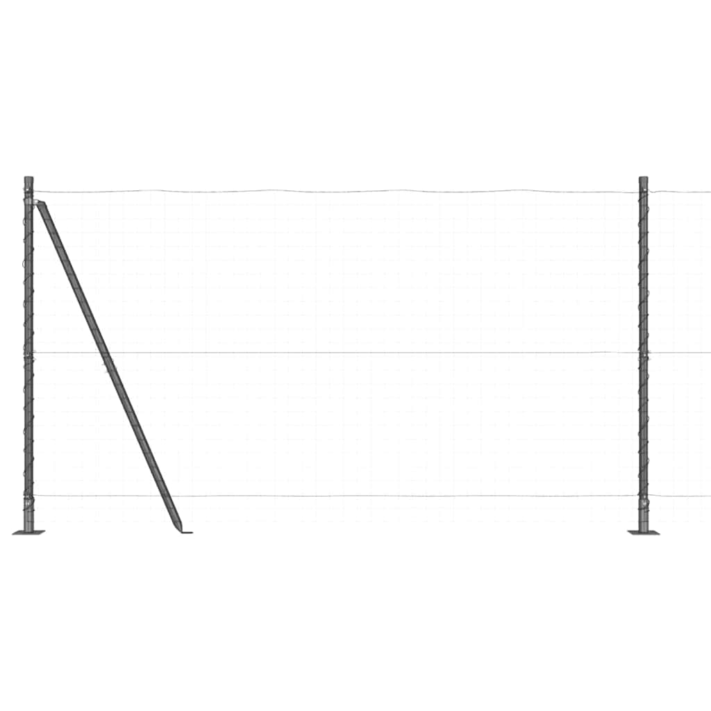 Stängselstolpe 52 pcs Grå 3,2 x 3,2 x 68,5 cm