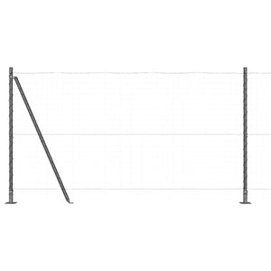 Stängselstolpe 52 pcs Grå 3,2 x 3,2 x 68,5 cm