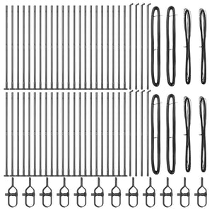 Stängselstolpe 52 pcs Grå 3,2 x 3,2 x 78,5 cm