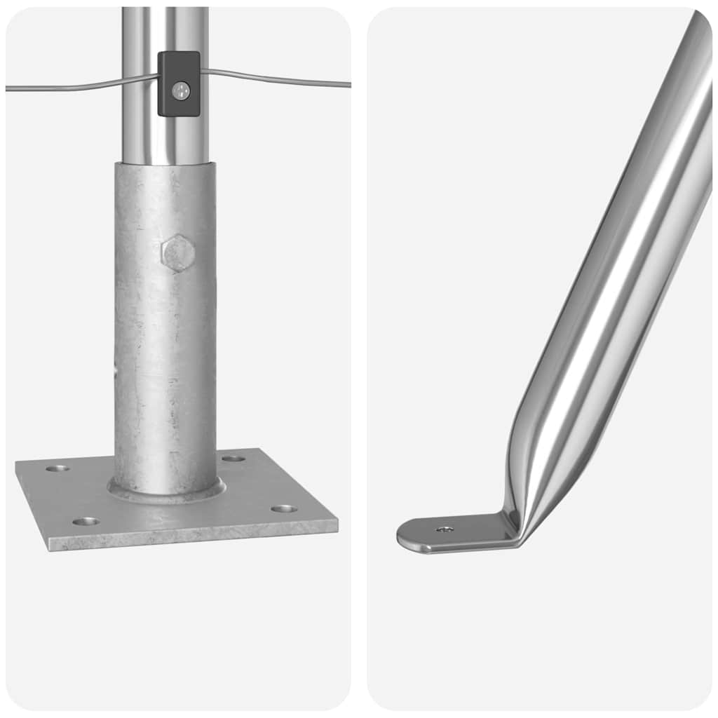 Stängselstolpe 26 pcs Grå 3,2 x 3,2 x 68,5 cm