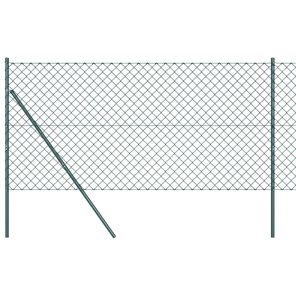Kedjehängd Stängsel Markfix 1 x 25 m PVC-belagda stål Grön Mesh