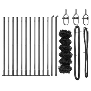 Stängselstolpe Grå 25 x 0,4 m (60 x 60 mm nät) Stål och PVC