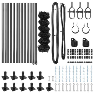 Stängselstolpe Grå 25 x 0,4 m (60 x 60 mm nät) Stål och PVC