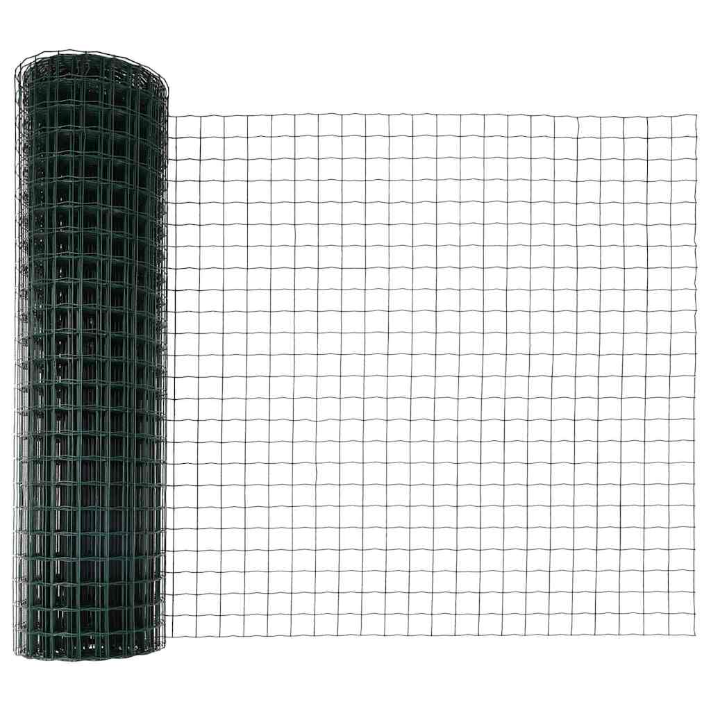 Stängsel med stolpe Grön 1,4 x 10 m Stål och PVC