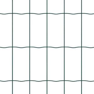 Stängsel med stolpe Grön 1 x 10 m Stål och PVC