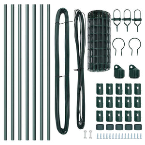 Stängsel med stolpe Grön 0,6 x 10 m Stål och PVC