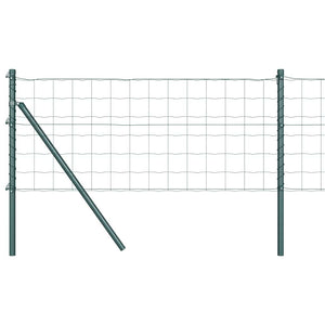 Stängsel med stolpe Grön 0,6 x 25 m Stål och PVC