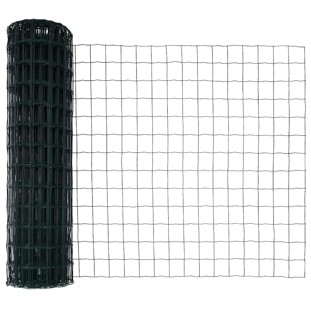 Stängsel med stolpe Grön 1,4 x 10 m Stål och PVC