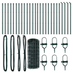 Stängsel med stolpe Grön 0,6 x 50 m Stål och PVC