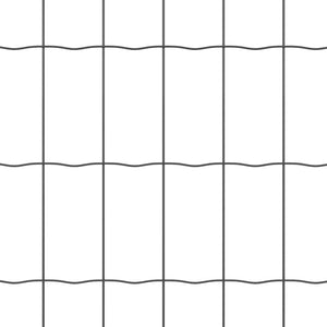 Stängsel med stolpe Grå 1 x 10 m Stål och PVC