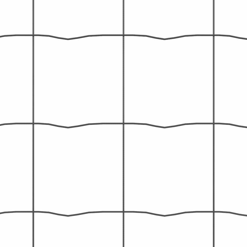 Stängsel med stolpe Grå 1,4 x 10 m Stål och PVC