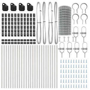 Stängsel med stolpe Silver 0,6 x 50 m Stål och PVC