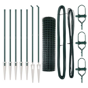 Stängsel med stolpe Grön 1 x 10 m Stål