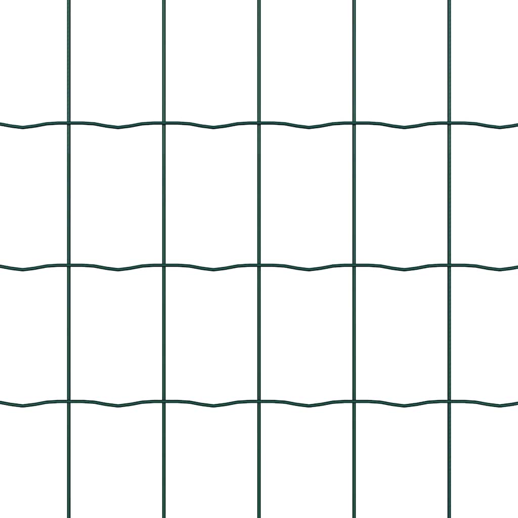 Stängsel med stolpe Grön 1,2 x 25 m Stål och PVC