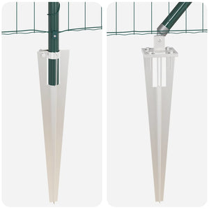 Stängsel med stolpe Grön 0,6 x 25 m Stål och PVC