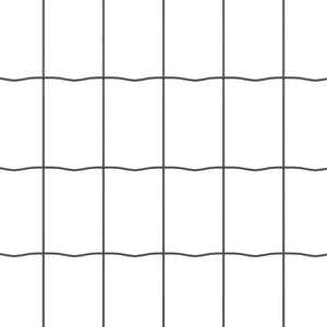 Stängsel med stolpe Grå 1,4 x 10 m Stål och PVC