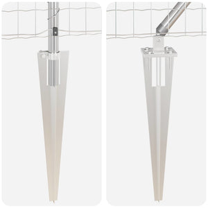 Stängsel med stolpe Silver 0,4 x 25 m Stål