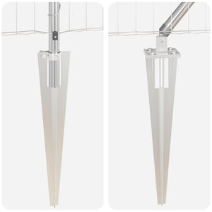 Staket med stolpar Silver 1 x 25 m Stål