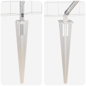 Stängsel med stolpe Silver 0,6 x 25 m Stål