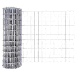 Stängsel med stolpe Silver 0,6 x 25 m Stål