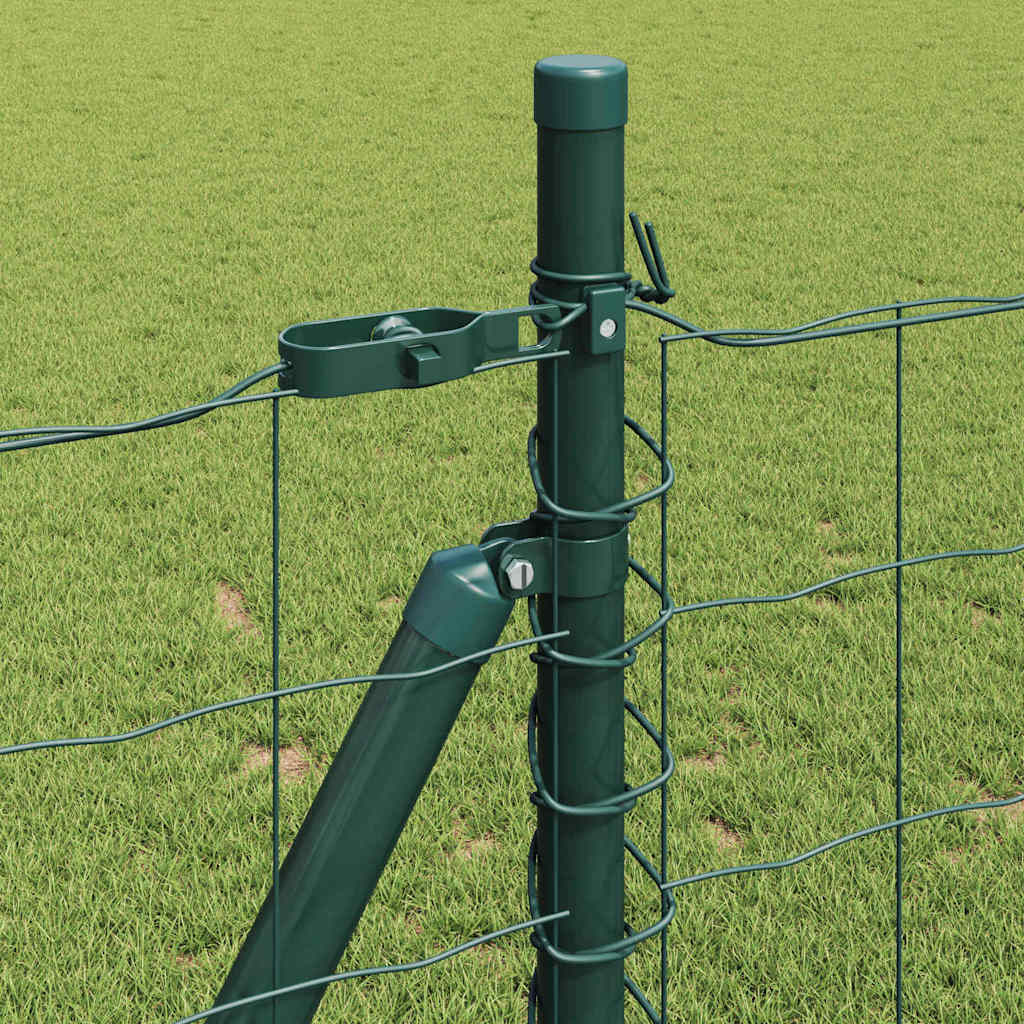 Stängsel med stolpe Grön 0,8 x 10 m Stål