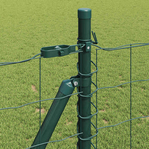 Stängsel med stolpe Grön 0,8 x 10 m Stål